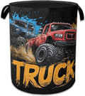 Trucks Laundry Basket Collapsible Laundry Hamper Clothes Toy Storage Bin for Bathroom Bedroom Room Decor 16" X 20.8"
