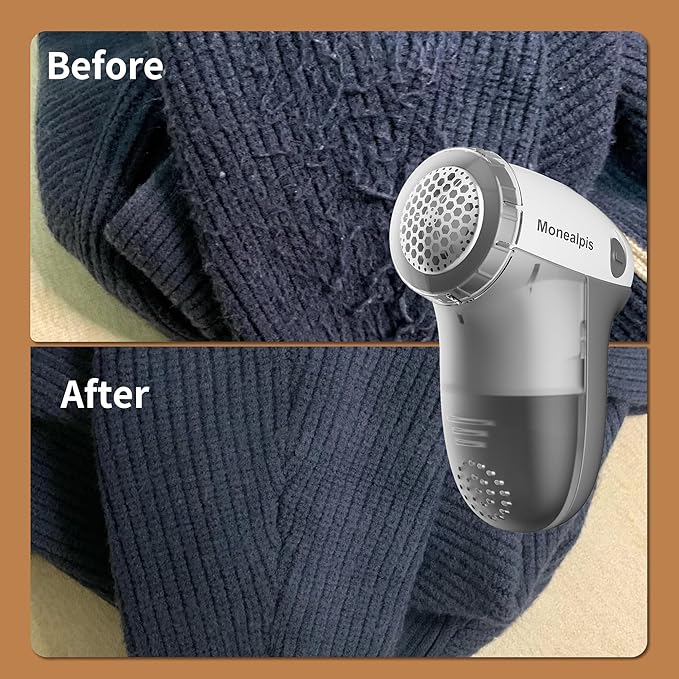 Fabric Shaver Lint Remover, Pilling and Lint Balls Removal for Sweaters, Clothes, and Furniture - Battery Operated Pill Remover