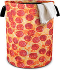 Pizza Texture Laundry Basket Laundry Hamper With Handles Collapsible Laundry Baskets Storage Basket For Room Bathroom Bedroom Decor