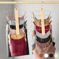MORALVE European Beechwood Tank Top Hangers with 360° Swivel Hook - 2 Pack Space Saving Sports Bra and Cami Hanger for Closet - Hanging Tank Top and Bra Organizer for Space Saving Closet Organization