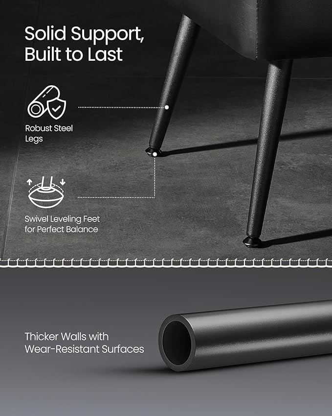 VASAGLE EKHO Collection - Storage Ottoman Bench, Entryway Bedroom Bench, 15 Gallons, Synthetic Leather with Stitching, Mid-Century Modern, Safety Hinges, Loads 660 lb, Ink Black ULOM074B01