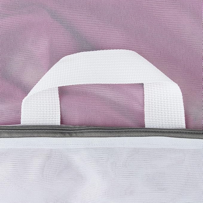 Muka 2 Pcs Mesh Laundry Bag with Handles, Side Widening, Large Opening with Zipper.-M