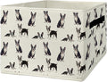Boston Terrier Gifts Storage Bins & Boxes with Handles, Dog Foldable Basket for Organizing Dog Lovers,Boston Terrier Christmas Collapsible Laundry Hampers for Bedroom Bathroom Clothes Toys Books