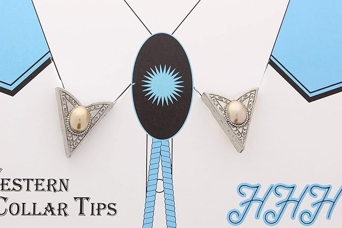 Pearl Stones Collar Tip-Western Collar Tip-Dress Shirt Collar Stays-Collar Stays for Men & Women