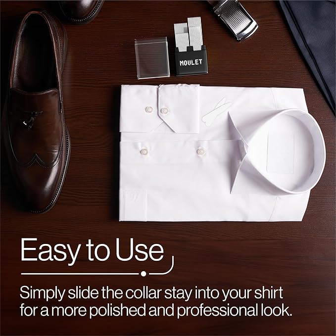 Collar Stays - 56-Piece Set in 4 Sizes with Precision Case – Gift for Sharp-Dressed Men