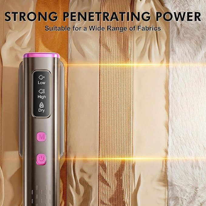 Travel Steamer for Clothes,100V-240V Portable Iron,15s Fast Heat Up,Handheld Steamer & Iron 2 in 1,LED Display, 150ml Large Water Tank, Travel Size Perfect for Global ＆ Europe