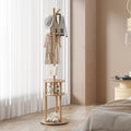 VECELO Coat Rack Freestanding, Entryway Hanger Stand, Umbrella Holder