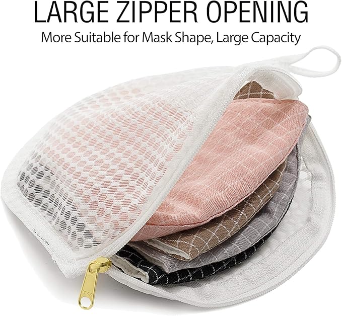 3 Packs Delicate Laundry Bags for Reusable Socks、Face Masks and Makeup Remover Pads,Fine Mesh Wash Bags,Use YKK Zipper, with Hanger Loop, Portable Laundry Bag (3 Small)