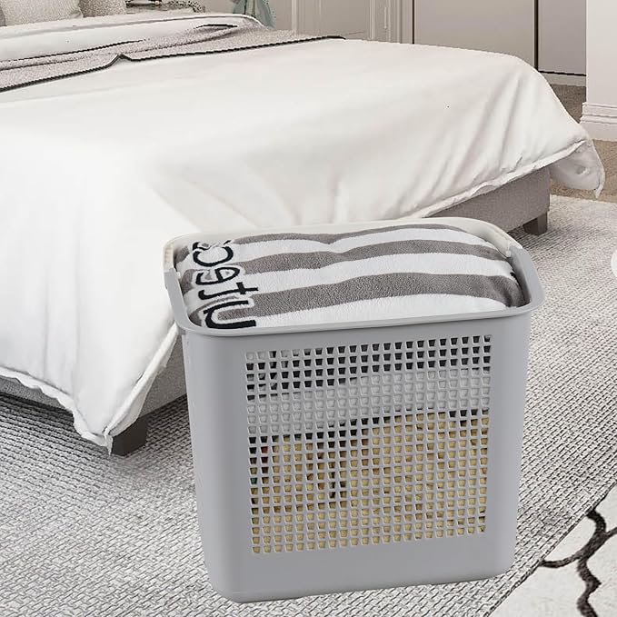 35l Clothes Basket Set of 4, Clothes Hampers for Laundry with Carry Handle