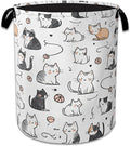 Cartoon Cat Laundry Basket Collapsible Laundry Hamper Oxford Storage Bin for Clothes Storage, Toy Organizer, Books and Sundries 16" X 20.8"