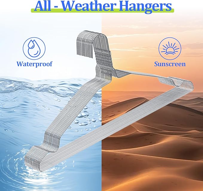 Metal Wire Clothes Hangers 100 Pack, Space Saving Hangers for Closet Organization, Dorm & Home, 17 Inch Ultra Thin Non-Slip Coat Hanger for Standard Size Shirts, Pants, Dresses (Silver)