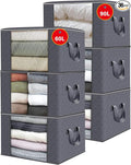 18PCS 60L/18PCS 90L Extra Large Moving Bags Comforter and Blanket Storage Bins With Lids Foldable Storage Bags