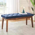 Upholstered Bench for Bedroom End of Bed,42.5-inch Entryway Bench for Living Room,Dining Bench with Padded Seat and Solid Wood Leg for Kitchen Bedroom,Indoor and Hallway