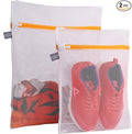 Kimmama Laundry Mesh Wash Bags, Lingerie Bags for Washing Delicates, Mesh Laundry Bags for Washing Machine, White Net, Orange Zipper, 1L & 1M
