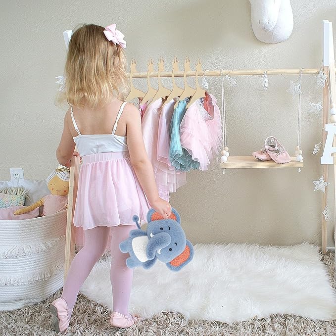 20Pcs Kids Wooden Hanger Wooden Baby Hanger Mini Toddler Children Clothes Hanger Cute Girl Boy Hanger Toddler Infant Hanger for Baby Jacket Skirt Sweater (Crown)