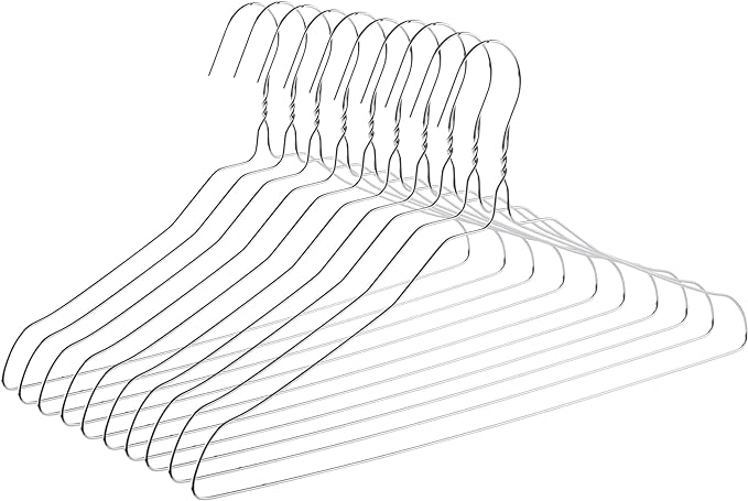 Mr. Pen- Wire Hangers, 10 Pack, Metal Hangers, Wire Hangers for Clothes, Wire Coat Hangers, Metal Clothes Hanger, Silver Hangers, Shirt Hangers, Slim Hangers, Thin Hangers, Standard Hangers