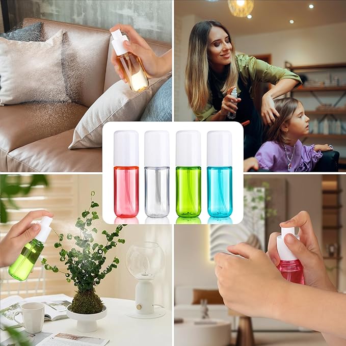 Aeibxiy Small Spray Bottle Travel Size 1.35oz 40ML, Fine Mist Plastic Spray Bottles, Refillable Empty Spray Bottle for Toners, Perfume, Face& Hair Spray