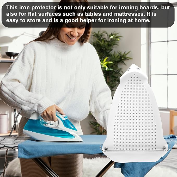 2pcs Iron Protective Cover, Breathable Heat Resistant Iron Shoe Cover Protect Clothes Prevents Fabric Burns & Sticking (0.2mm)