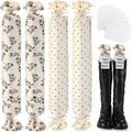 2 Pairs Boot Shaper Stands with 8 Labels Cotton Tall Boot Inserts for Closet Organization