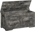Storage Chest, 39.4” Toy Box, Entryway Storage Trunk, Shoe Bench with Storage, Engineered Wood Storage Cabinet with 2 Safety Hinges, Entrance Bench for Living Room, Vintage Gray SCRP2001