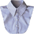 GUZOSJO Blue Striped Detachable Collar Shirt,Dickey Half Blouse False Collar for Lady Girls Men