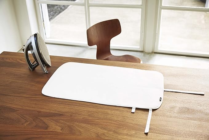 Yamazaki Industries 3357 Ironing Board, Ironing Mat, Round Ironing Mat, Tower, White