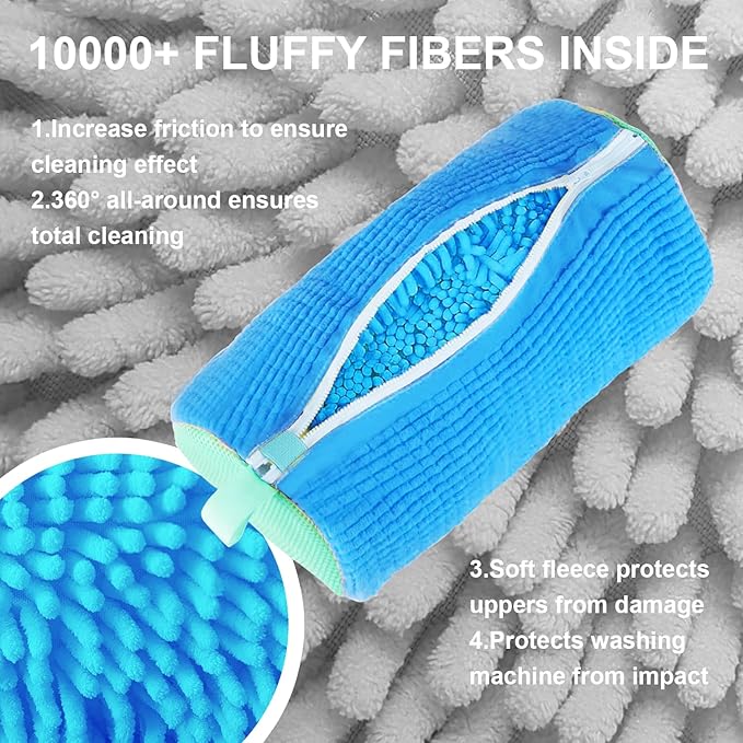 Shoe Washing Machine Bag Laundry Shoes Bag for Washer Dryer Shoe Washing Bag for Sneakers, Casual Shoes, Reusable and Durable Large Shoe Cleaning Bags for All Shoe Types and Sizes