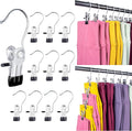 Legging Organizer for Closet,Pants Hangers Space Saving,20 Pack,Metal Yoga Pants Hangers with Clips and Soft Rubber Coated Sleeve.Space Saving Hanger Closet Organizers and Storage