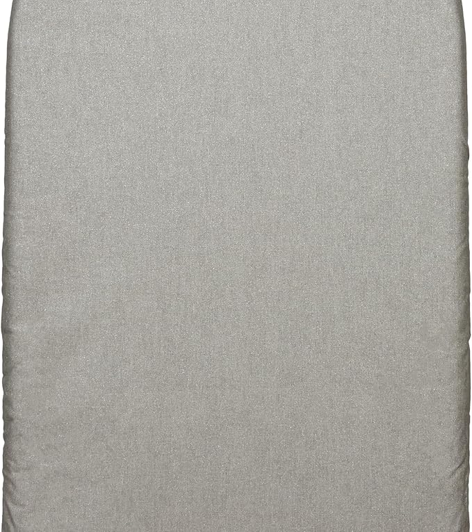 Ironing Board Cover and Pad (Silver Silicone), 100% Cotton with Premium Polyester Padding by Seymour Home Products; Fits Full Size Board | Stain and Scorch Resistant; Elastic Edge
