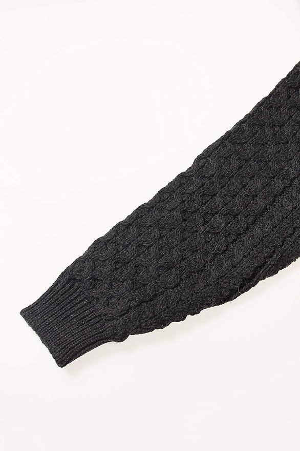 Aran Crafts Unisex Irish Cable Knitted Soft Roll Neck Sweater (100% Merino Wool)