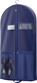 Travel Garment Bag with Zipper Pocket, Suit Bag for Suits, Dresses, Coats
