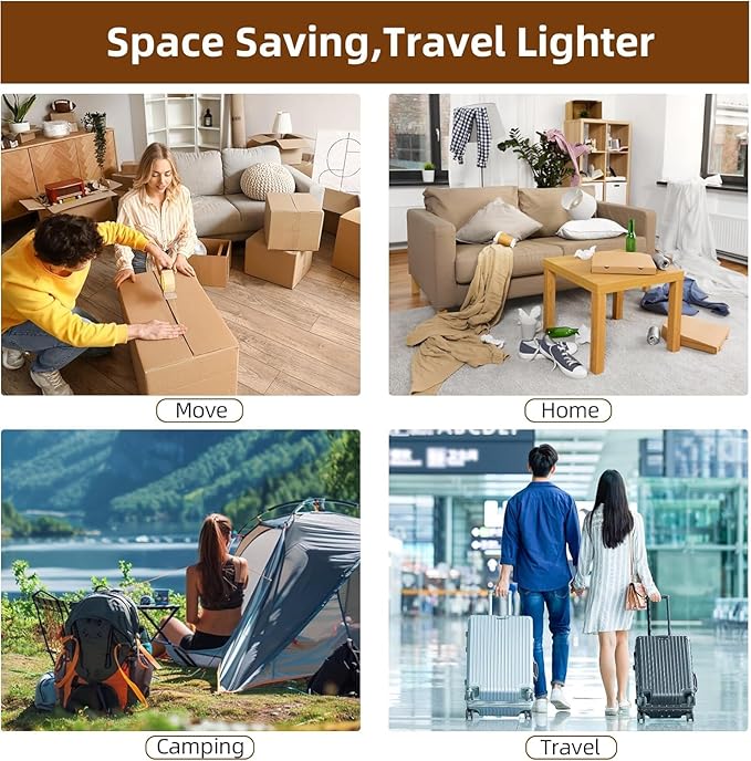 Vacuum Bags for Travel,15 Pack Carry-on Size Compression Packing Bags for Luggage and Suitcase, Space Saver for Clothes and Clothing Travel 80% Space Saver.