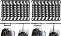 Mr. Pen- Space Saving Hangers for Clothes, 20 pcs, Black, Plastic Multi Clothes Hangers Space Saving, 6 Slots, 360° Rotating Hooks (Pack of 2)