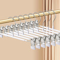 Pants Hangers with Clips 60 Pack Adjustable Skirt Hangers for Women Non-Slip Trousers Hanger for Jeans Shorts Clothes Hanger for Pants Heavy Duty Space Saving,White,12Inch