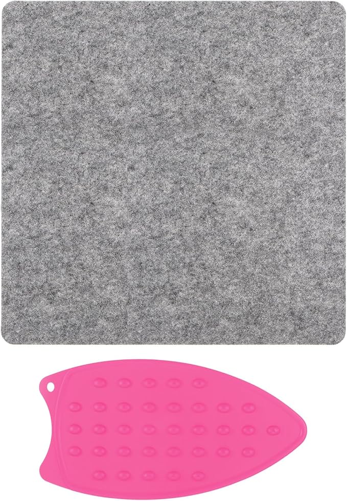 HARFINGTON Wool Pressing Mat 13.5" x 13.5" Wool Ironing Pad Sewing Notions for Crafts Quilter Quilting