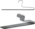 Mawa by Reston Lloyd Trouser Series Non-Slip Space-Saving Clothes Hanger with Single Rod for Pants, Style KH/1, Set of 10, Black