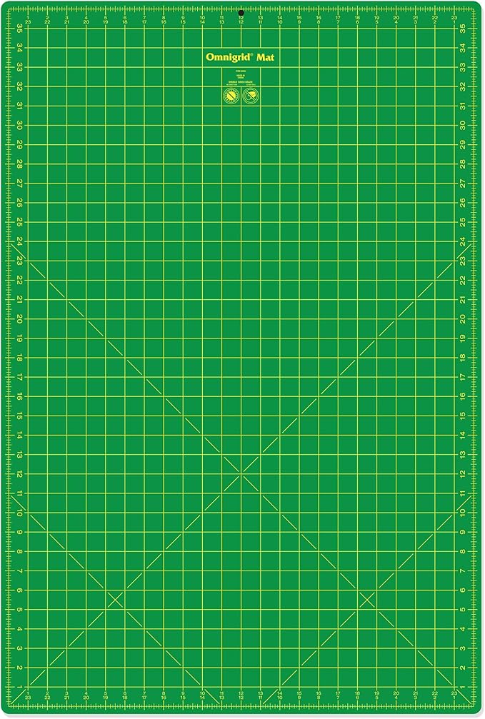 Dritz Omnigrid Gridded Mat, 24" x 36", Green,Grey