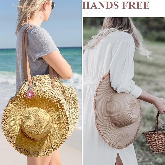 Hat Clip - Hat Holder for Travel on Bag - Silicone Hands Free Hat Clip for Purse Luggage - Protect Hat from Falling