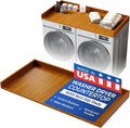 OfficeSimpli Washer Dryer Countertop, Made in USA, Non-Slip Pads, Laundry Room Wood Topper, Washer Dryer Cover for Top, Laundry Countertop, Laminate Finish (Cafe Latte, Standard (27.5" x 54"))