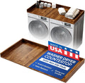 OfficeSimpli Washer Dryer Countertop, Made in USA, Non-Slip Pads, Laundry Room Wood Topper, Washer Dryer Cover for Top, Laundry Countertop, Laminate Finish (California Walnut, Large (30" x 58"))