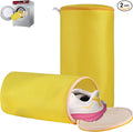 Shoe Washing Machine Bag, Laundry Shoe Bag for Washer and Dryer, Yellow Sandwish Mesh, 2L(8x15in)