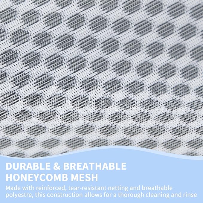 Laundry Bags Mesh Wash Bags with Strong Zipper, Upgraded Honeycomb and Fine Mesh Design Delicate Laundry Bag for College,Dorm,Storage(12X16IN, 12PCS)