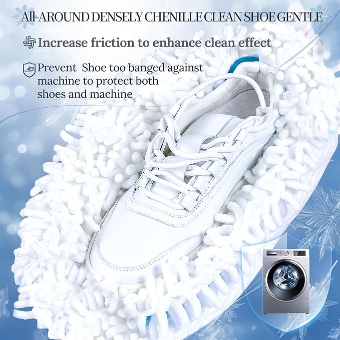 Shoe Washing Machine Bag, Laundry Shoe Bag for Washer and Dryer,2Pcs Reusable Shoe Bag for Washing Machine Fit Most Shoes Types (White 2 pcs)