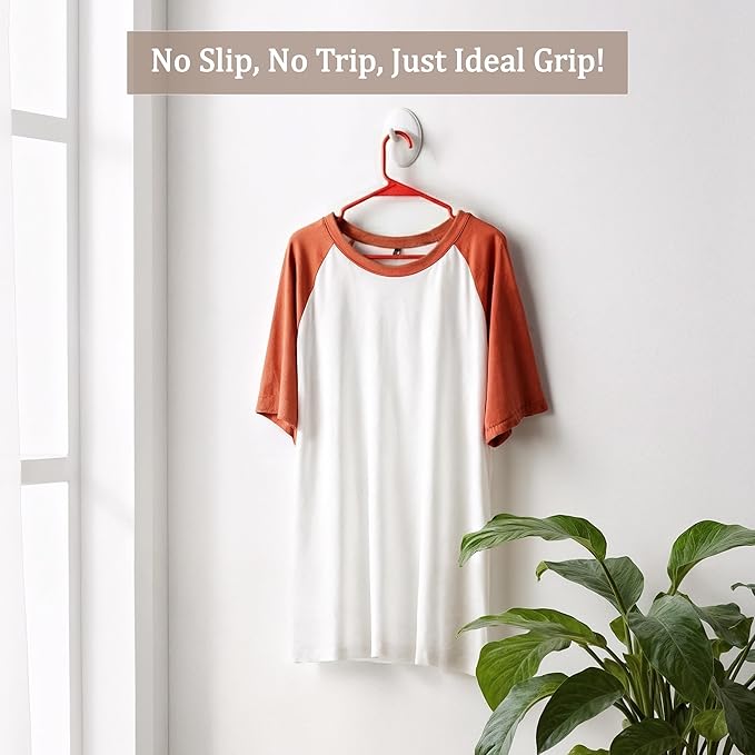Utopia Home Plastic Hangers 50 Pack - Perfect Space Saving Clothes Hanger - Durable and Strong - Perfect Closet Organizers with Shoulder Grooves (Red)