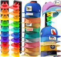 Hat Organizer for Baseball Caps 2 Pack, Adhesive Hat Rack for Wall,Baseball Cap Organizer(Rainbow)