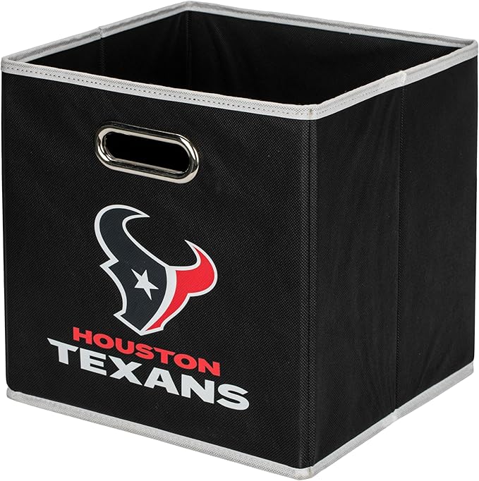 Franklin Sports NFL Storage Bins - Collapsible Cube Container + Basket - NFL Office, Bedroom + Living Room - 11"x11"