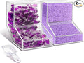 Laundry Pods Container with Spoon, Acrylic Candy Dispenser with 2 Lid, Dishwasher Pod Holder, Laundry Detergent Container, Laundry Organization for Laundry Room, Home, Office Used- Stand, 2pcs