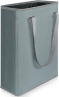 40L Slim Laundry Hamper with Padded Handles, 22” Foldable Narrow Laundry Basket for Small Spaces, College Dorm, Closet, Bedroom & Bathroom