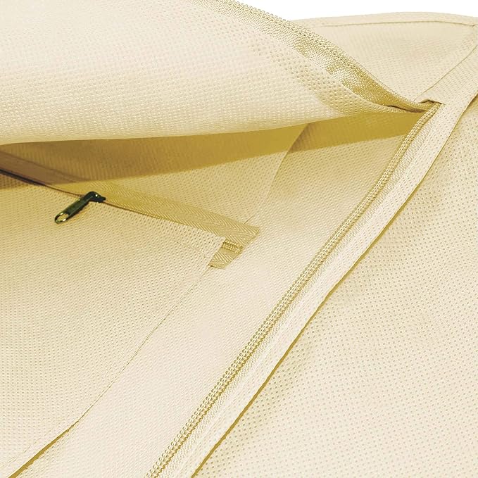 HANGERWORLD 72inch Breathable Wedding Gown Long Dress Hanging Garment Bag Cover for Closet Storage (Ivory)