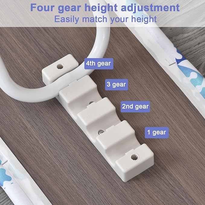 2Pcs Ironing Board Set, Height Adjustable from 24.8-30.3In, Portable Foldable Iron Board with Iron Rest